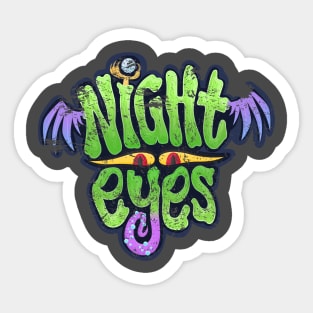 'Night Eyes' Logo - distressed Sticker